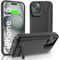 Giabuao Battery Case for iPhone 15, Real 8500mAh Slim Rechargeable Extended Charger Charging Case with Stand, Portable Protective Powerbank for iPhone 15, 6.1 inch - Black