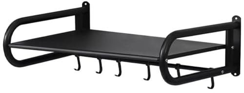 Peosaard Soportes de Horno eléctrico, Estante de Cocina de Horno microondas, Estante de microondas de Montaje en Pared con Ganchos, Soporte de Pared Lisa Que Ahorra Espacio para Cocina