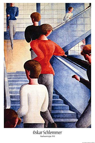 1art1 Oskar Schlemmer Poster Bauhaustreppe, 1932 Plakat | Bild 91x61 cm