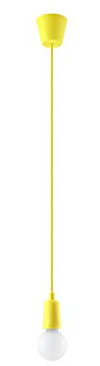 SOLLUX Pendelleuchte DIEGO Einzigartiges Design ohne Lampenschirm Minimalistische Beleuchtung LED einzelne gelbe Glühbirne