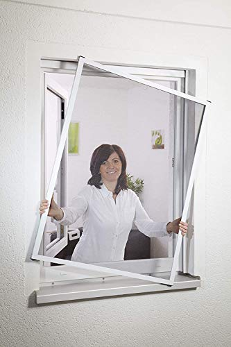 Insektenschutz Fliegengitter Fenster 1A MEISTERQUALITÄT BRAUN bis 130 x 150 cm 4er Set Montagevideo von Hecht International 1A Profiqualität