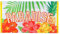 Boland 52489 - Fahne Paradise, Größe 90 x 150 cm, aus Polyester, Banner mit Motiv, Dekoration, Hawaii, Strandparty, Karneval, Mottoparty, Geburtstag