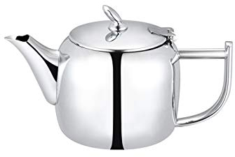 Café Olé Chatsworth Tea Pot, 24oz (680ml) Small Teapot for 2-3, 18/10 Stainless Steel, Mirror Polished, CHT-024