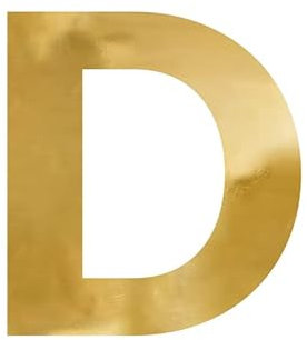 PartyDeco Gold Alphabet Spiegel Braut und Bräutigam Initialen Hipsu Acryl Buchstaben Zeichen Symbol D Backdrop Hochzeit Backdrop Hochzeit Hanging Wall Floral Inschrift Spiegel