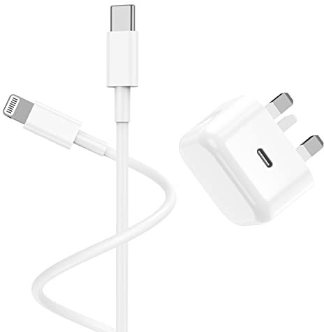 iPhone Fast Charger, 20W Apple Fast Charging USB C Charger Plug Wall PD Type C Power Adapter and USB C to Lightning Cable 2M Original for Apple iPhone 13 Pro/12 Pro Max/11/XR/8 Plus/SE iPad