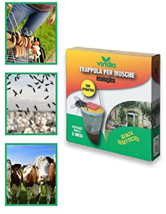 Trappola Insetti Stalla Biologico Volanti Adesiva Mosca dell' ULIVO OLIVO Frutta Piante orto Trappola per vespe, Trappola per Freni, Trappola Mosca dei Frutti, Trappola per Mosche degli ulivi