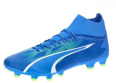 PUMA Homme FG/AG Chaussure de Football, Ultra Blue White Pro Green, 39 EU