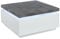 Vente-unique Beistelltisch Halo II 2 Schubladen MDF lackiert mit LEDs Wei· Beton