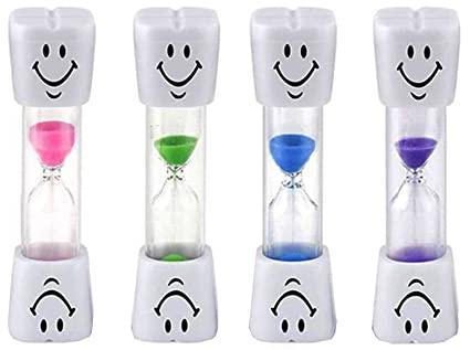 4 Pack Toothbrush Timer for Kids, 3 Minute Sand Brushing Timer