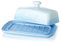 Grand Beurrier en Porcelaine, Candiicap Boîte à Beurre, Garde-Beurre Classique avec Couvercle, Conteneur de Beurre pour Tous les Types de Beurre, Lave-vaisselle(Bleu Ciel)