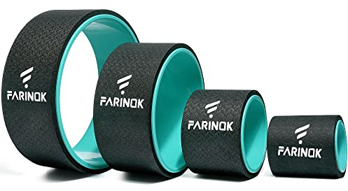 Yoga Wheel Set of 3+1, Upgraded 10MM Thick Back Wheels for Pain Relief & Stretching, Strongest Back Roller for Deep Tissue Massage, Improving Yoga Poses Backbend