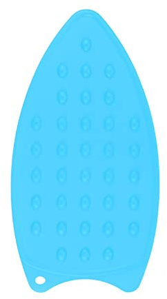 sourcing map Silicone Iron Rest Pad, Multipurpose Iron Hot Resistant Mat Iron Rest Plate for Ironing Board Hot Heat Resistant Steam Compact Mat, Blue