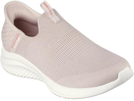 Skechers Damen Ultra Flex 3.0 Cozy Streak Sneaker, Rose Knit Trim, 38.5 EU