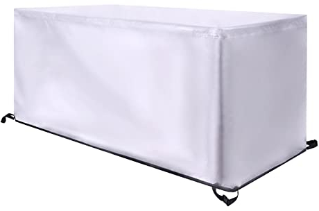 Guying Art Premium Loungesofa-Abdeckung 3 Sitzer, Abdeckung Gartenmöbel Outdoor-Möbel Gartentisch Abdeckung Staubdicht Anti-UV Bezug für Gartensofa 120x60x90cm Silber