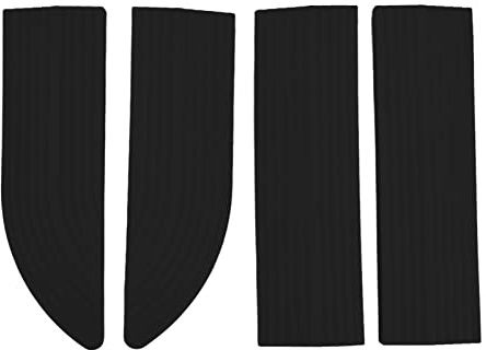 Universal Threshold Ramp Kit, 4-Pack Modular Rubber Door Sill Ramp, Non-Slip Step Slope for Robot Vacuums, Wheelchairs, and Electric Scooters, Black