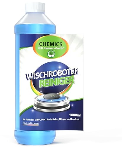 Agente de limpieza concentrado para robot trapeador CHEMICS - 1L, biodegradable, de secado rápido, limpiador de pisos para parquet y otros pisos duros, especialmente para Roborock y otras marcas