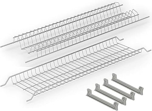 VI.TEL. Kit Scolapiatti 76 cm acciaio cromo protetto da Incasso per Mobile Pensile 80 cm griglia portapiatti filo tondo Made in Italy