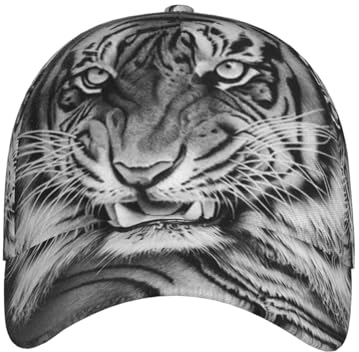 T-igers Baseballkappe mit Tiermotiv, cooler Sonnenhut, verstellbare Kappe, Herrenhut, Trucker-Mütze, Kappe für Damen und Herren, T-igers 06, One size