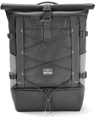 Johnny Urban Rucksack Herren & Damen Grau - Allen Large Move - Großer Rolltop Backpack für Freizeit Reisen Uni - 16 Zoll Laptopfach - Wasserabweisend