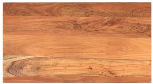 vidaXL Tischplatte, Holzplatte Rechteckig, Massivholzplatte für Bartisch Beistelltisch Esstisch, Ersatztischplatte, 100x50x3,8cm Akazienholz