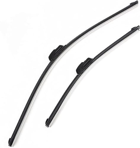 AUTOZOCO Pack de 2 Escobillas limpiaparabrisas delantero Montaje U (60cm-45cm), escobilla 60 cm + escobilla 45 cm, Escobilla coche, limpiaparabrisas delantero compatible con la mayoría vehículos