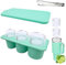 TRUEIN Ice Cube Tray for Stanley, Ice Cube Trays with Lids and Ice Clip Tong for 20/30/40 Oz Tumblers, 3 Hollow Cylinder Silicone Ice Cube Moulds for Chilling Whiskey Cocktail Drink Coffee