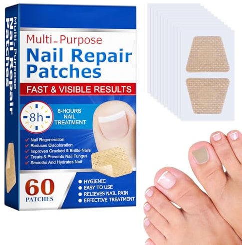 Fungal Nail Treatment for Toenails Extra Strong,1 BOX 60PCS Nail Repair Patches,Nail Fungus Treatment for Toenail,Toe Nail Fungal Treatment for Toenails Extra Strong,Nail Fungal Treatment Patches