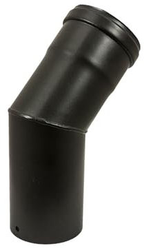 ALLINOX Kit Tubi Canna Fumaria 80 mm Per Stufa a Pellet In Acciaio Nero Antigraffio Canale Impianto Uscita Fumi Componenti Da Interno MADE IN ITALY (CURVA 45°)