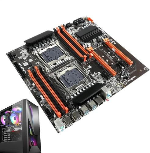 Tyinerc Scheda madre CPU per computer, scheda madre per PC – X99 256 GB | scheda madre per PC a doppio canale, USB 3.0, scheda madre per computer DDR4