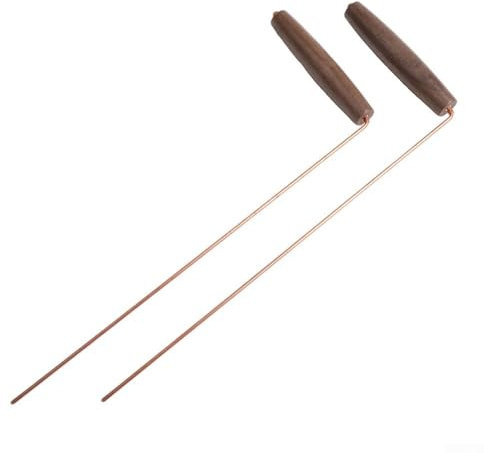 Tiges de radiesthésie en cuivre pur - Détecteur de métaux pour chasse au trésor - Outil de divination - 29 cm