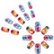Quadratische Falsche Nägel Mit Sunset Beach Palm Tree Designs Acrylpresse Auf Nägeln Für Arbeitsdaten Partys Und Ferien