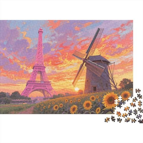 1000 Piece And Windmills Jigsaw Puzzles for Adults & Kids, Family Puzzle Game, Puzzle Birthday Gifts, Family-Friendly Brain Teaser 1000pcs (75x50cm)