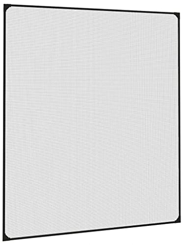Magnetisches Fliegengitter für Fenster mit Rahmen, magnetisch, für Fenster, anthrazit, 130 x 150 cm