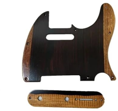 Pickguard und Tremoloabdeckung Set Handgemachtes Gitarren-Schlagbrett-Set Aus Holz