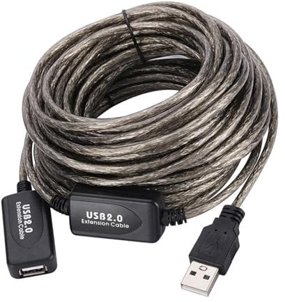 XuQiZZpp Cable de extensión USB 2.0 flexible de doble capa blindaje macho a hembra, cable extensor de cable para portátiles de transferencia de datos de alta velocidad