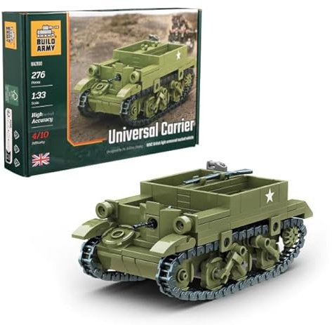 Buildarmy WW2 Universal Carrier Tracked Vehicle Model Building Block 276pcs