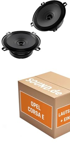 Lautsprecher Boxen Einbaupaket für Audison APX 5 kompatibel mit Opel Corsa E hinten | 2X Tief-Mitteltöner mit integriertem Hochtöner 150W MAX