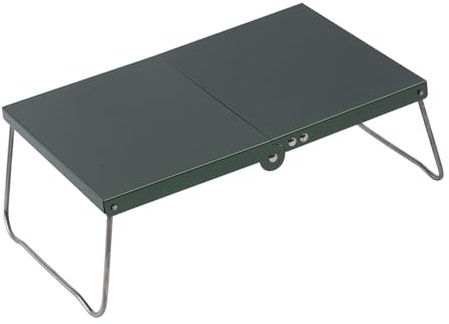 Lljsszr Kleiner, 32 cm Großer Klapptisch für Den Außenbereich, Kleiner Strandtisch mit Aluminium Tischplatte für Gartenfeste, GrÜn