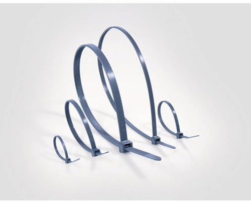 HellermannTyton MCT Polypropylen, Metall-detektierbar Kabelbinder Blau 2,5 mm x 100mm, 100 Stück, Packung a 100 Stück