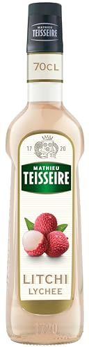 Sirop de Litchi Mathieu Teisseire, pour boissons, limonades, sodas, cocktails avec ou sans alcool, thés, milk-shakes, smoothies, bouteille de 70cl