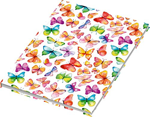 RNK 46716 - Kladde/NotizbuchSchmetterlinge, blanko, DIN A4, 96 Blatt, 70 g/m², 1 Stück