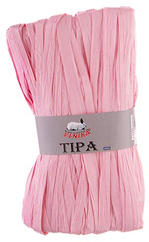 50g / 80m Tipa Raffia Geschenkband Papierschnur Papiergarn Papierband Farbwahl, Farbe:59 rosa