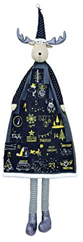 foolonli Adventskalender Türkalender Kalender 140cm Elch Hirsch Rentier Stoffadventskalender
