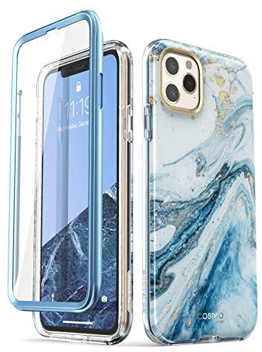 i-Blason Cosmo Series Protective Case for Apple iPhone 11 Pro Max (2019), Marble Blue