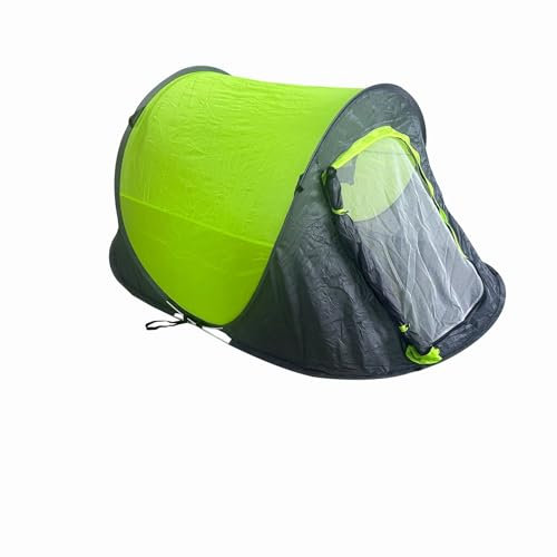 Pop Up Wurfzelt für 2 Personen blau grün Outdoor Campingzelt Trekking Festival (Grün)