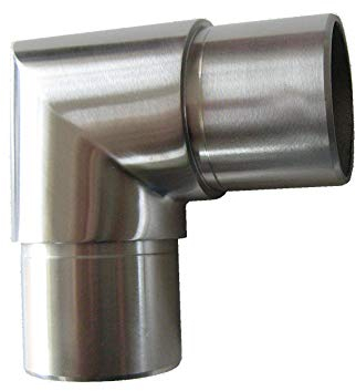 Edelstahl Rohrverbinder Glasplattenträger Steckfitting Hustenschutz Spuckschutz (90° Steckfitting Bogen)