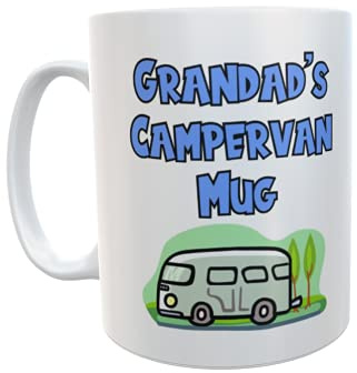 Decalarama Grandad Mug Gift - Grandad's Campervan Mug - Novelty Funny Nice Holiday Travel Vacation Cup