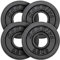 MAXXIVA Hantelscheiben 4er Set Gewichtsplatte je 0,5 kg Gusseisen schwarz 2 kg Fitness Krafttraining Bodybuilding Workout Gewichtheben Reha-Sport