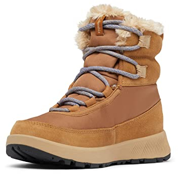 Columbia SLOPESIDE PEAK stivali da neve impermeabili Donna, Marrone (Elk x Beach), 41 EU