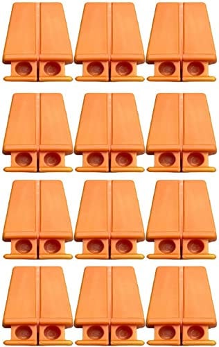 HowseHold Brick Line Blocks [24 Pack] for Bricklaying Straight Bricks Orange Corner Line Anchor Blocks